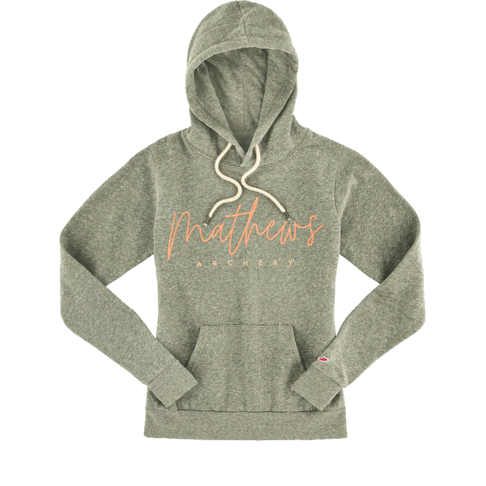 Mathews Apparel Mathews Women's Script Hoodie, Heathered Grey-