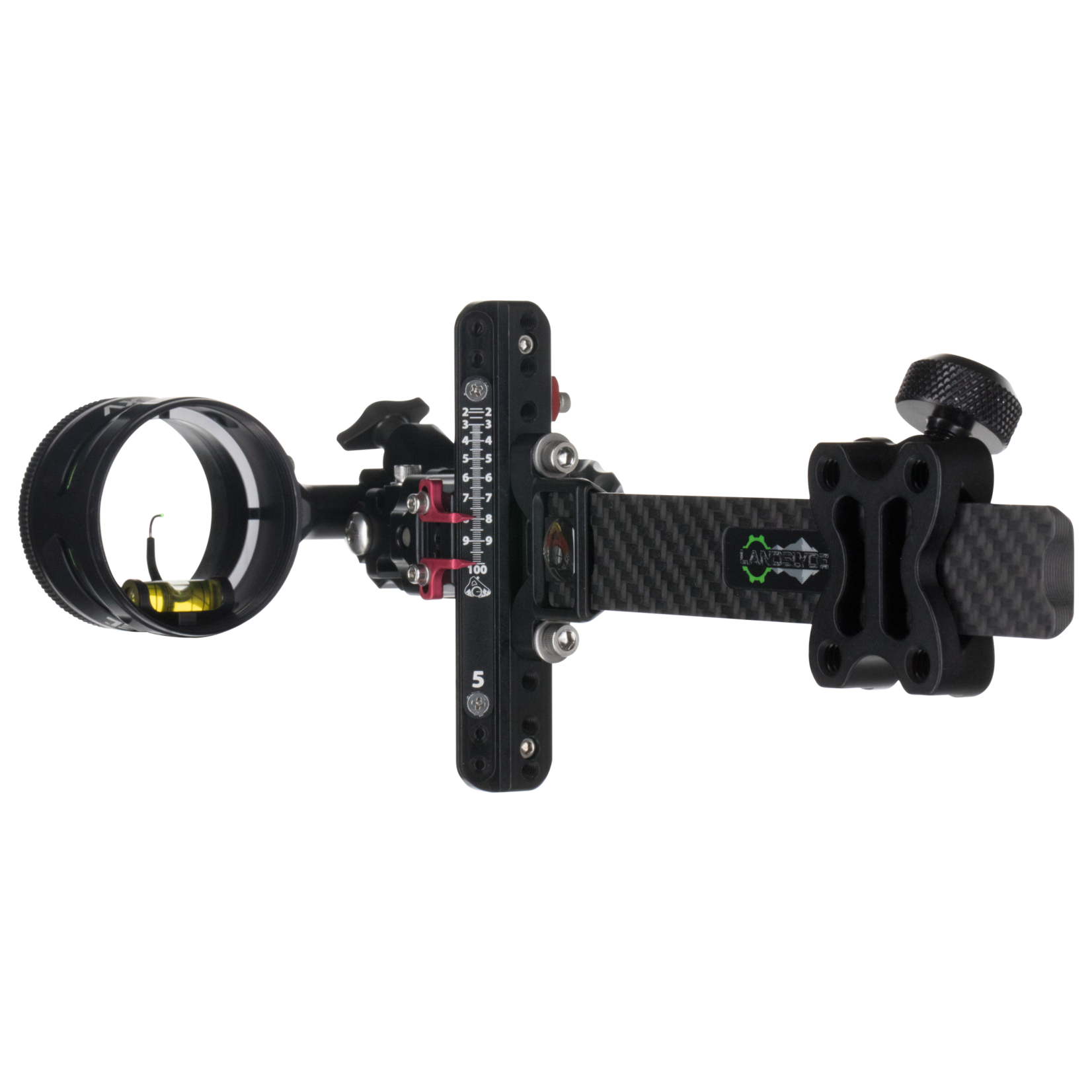 Axcel Archery T.R.U. Axcel Landslyde Carbon Pro Slider 3pin Sight, .019- Black