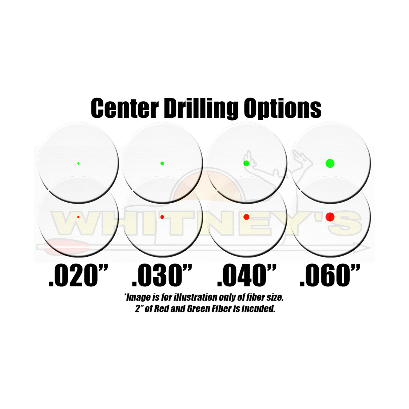 Specialty Archery, LLC Specialty Archery Drill Non-Glass Lens 0.020 with 2” Green Fiber and 2” Red Fiber