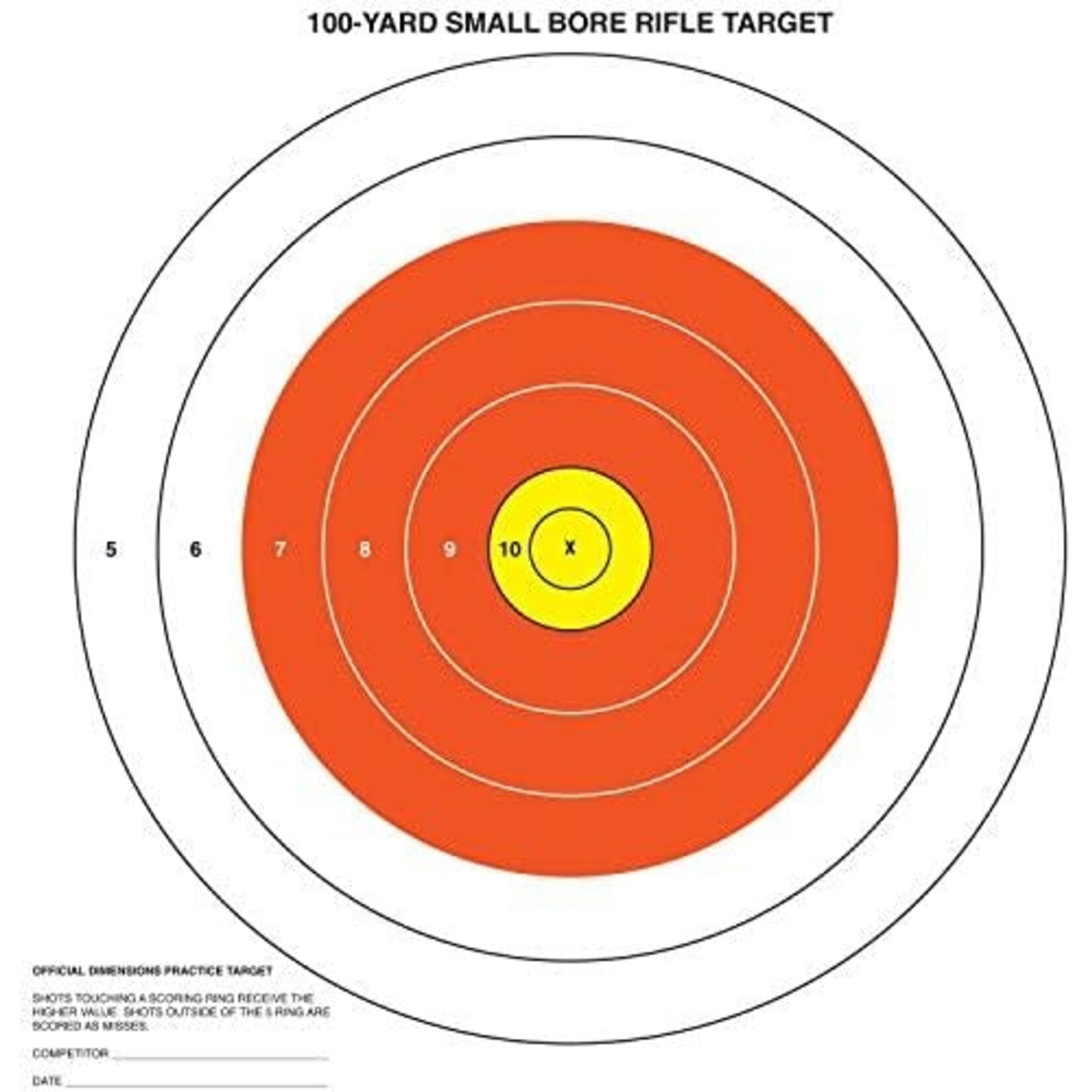 .30-06 Outdoors .30-06 Outdoors-100 YD.- SM Bore Rifle Target 20 Ct.