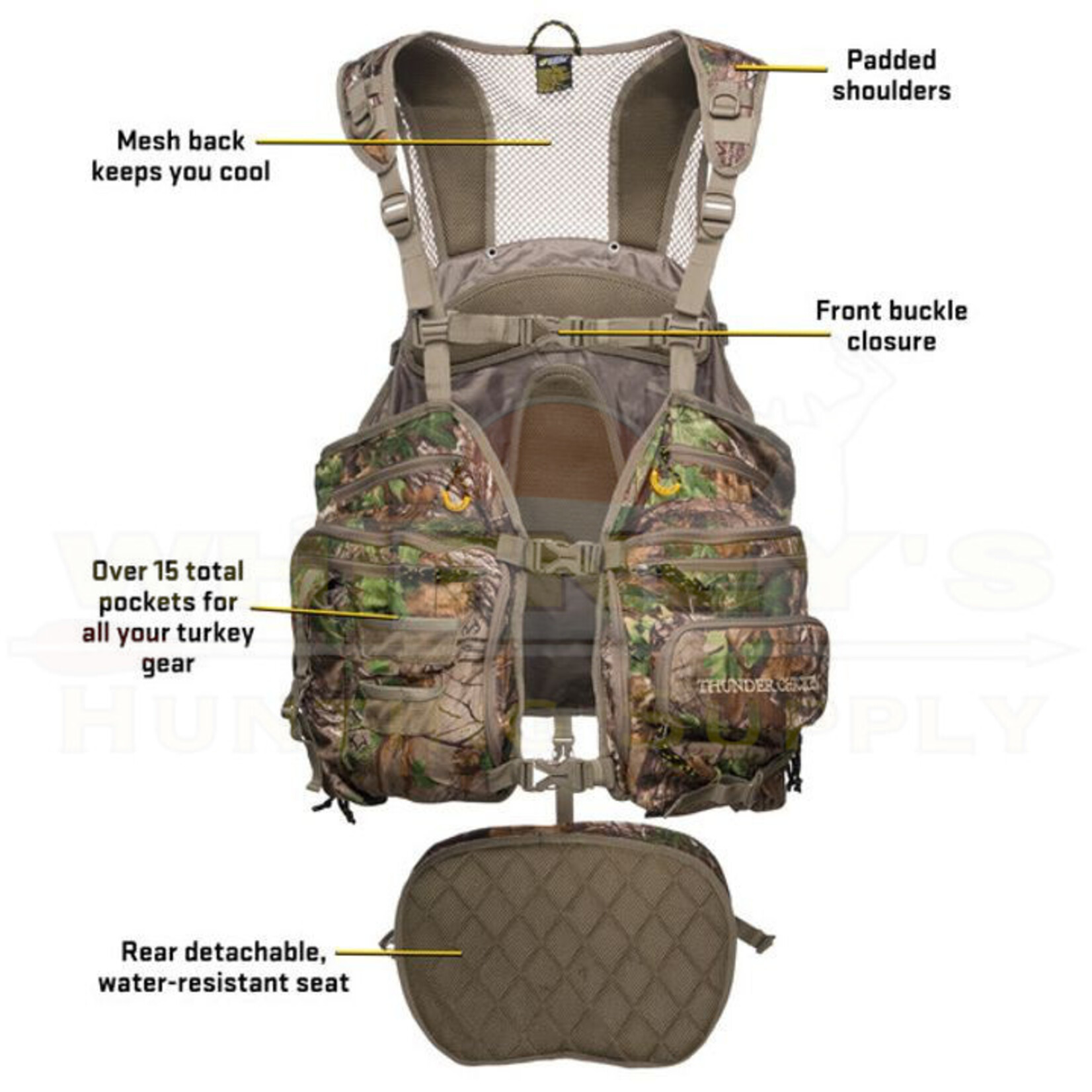 Blocker Outdoors, LLC Blocker Outdoors Finisher Pro II Turkey Vest, Realtree Edge- MD/LG