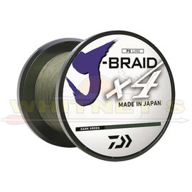 Daiwa J-Braid X4 Strand Weave 300yds., Dark Green