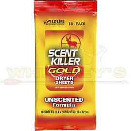 Wildlife Research Center Wildlife Research- Scent Killer Gold -Dryer Sheets -Unscented-1280