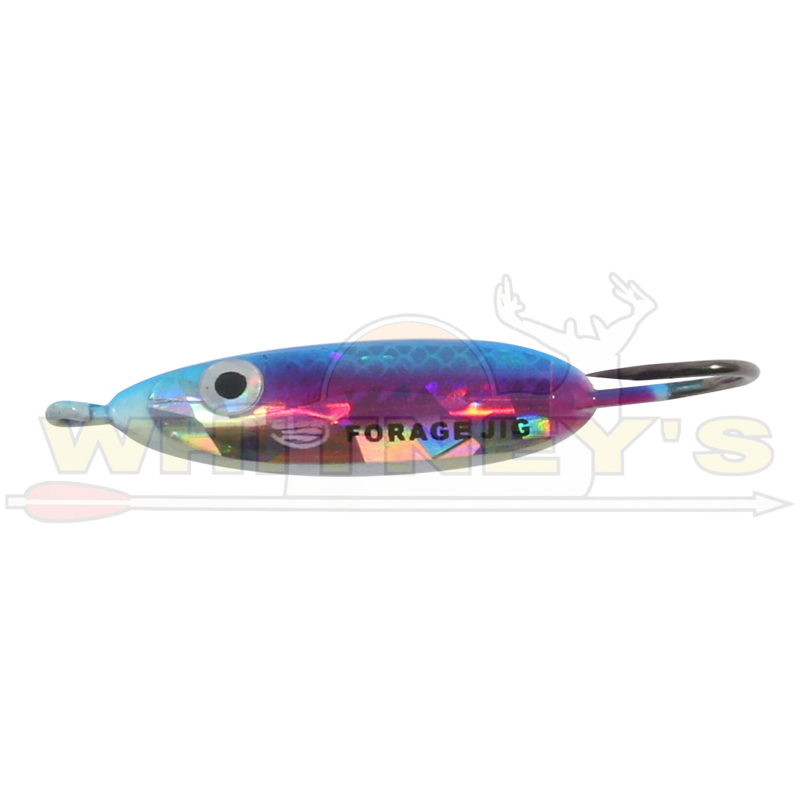 Hog Island Bait Northland Fishing Tackle  Forage Minnow Jig Super-Glo Rainbow Size 6