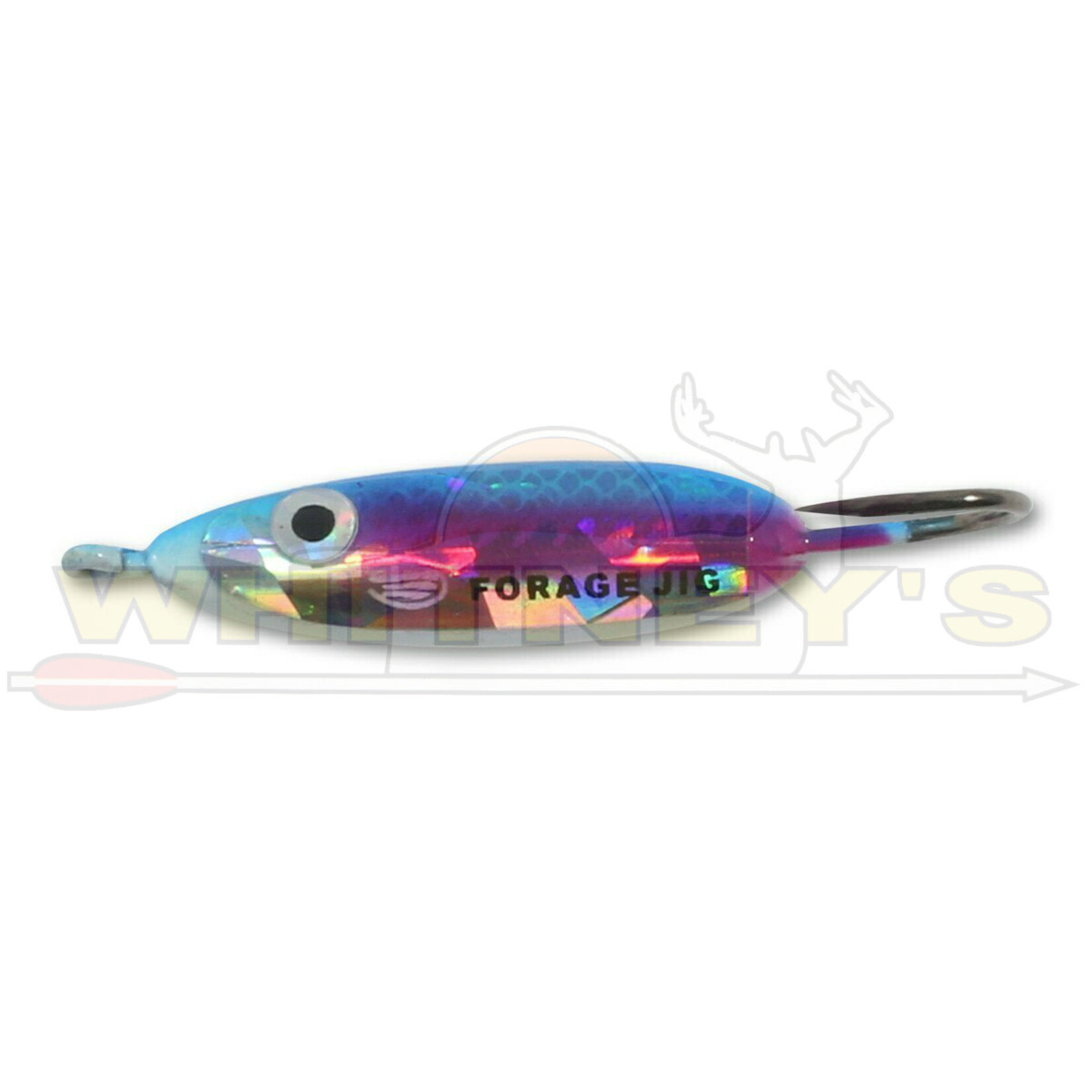 Hog Island Bait Northland Fishing Tackle  Forage Minnow Jig Super-Glo Rainbow Size 8