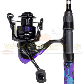 Lunkerhunt Lunkerhunt Atomic Combo Rod, Black/Purple- 6' 18"