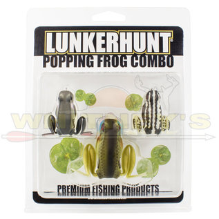 Lunkerhunt Lunkerhunt Fishing Lures Popping Frog  Combo - 3PK