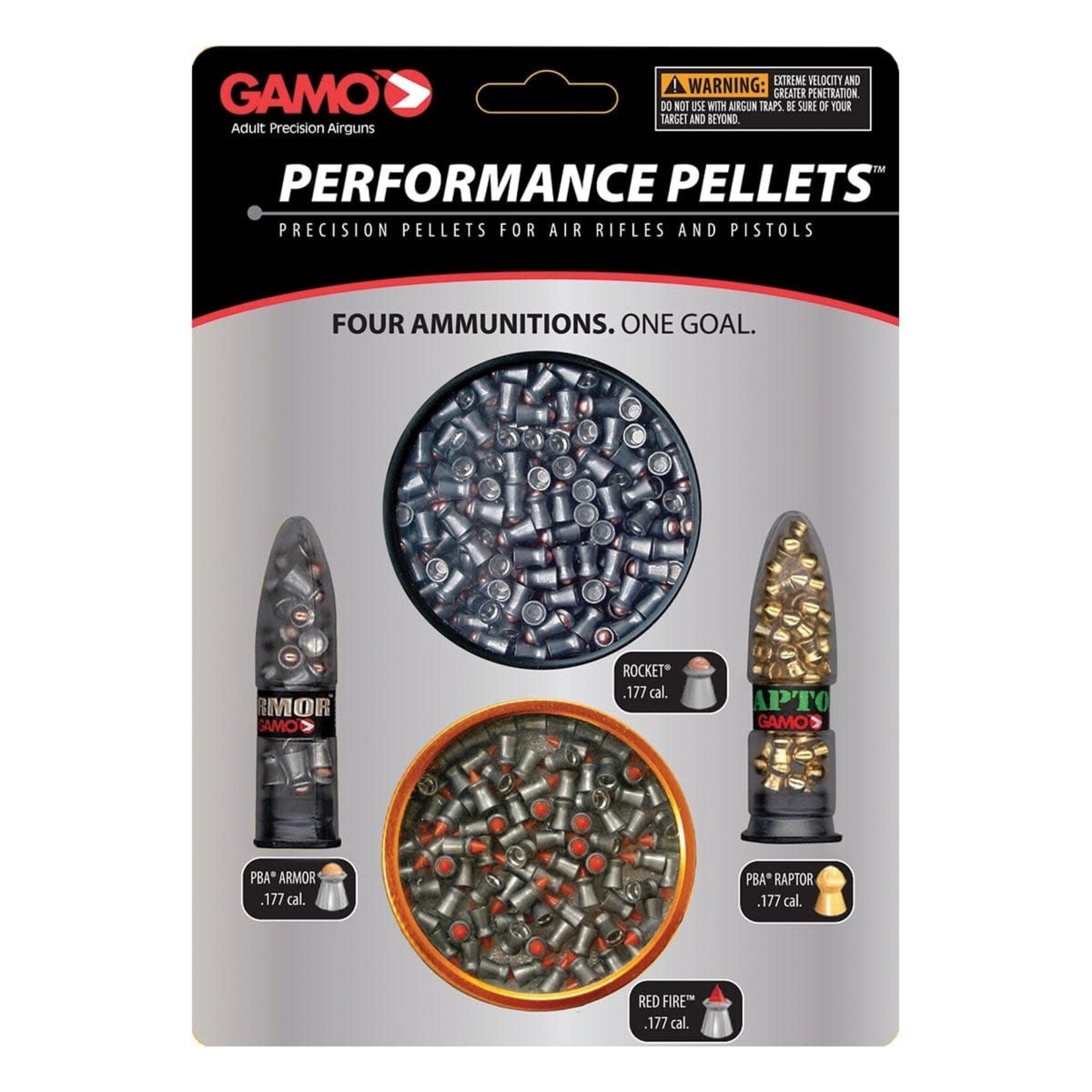 Gamo Outdoors Gamo Air Rifle Performance Pellets Combo Pack .177 Caliber -  400CT