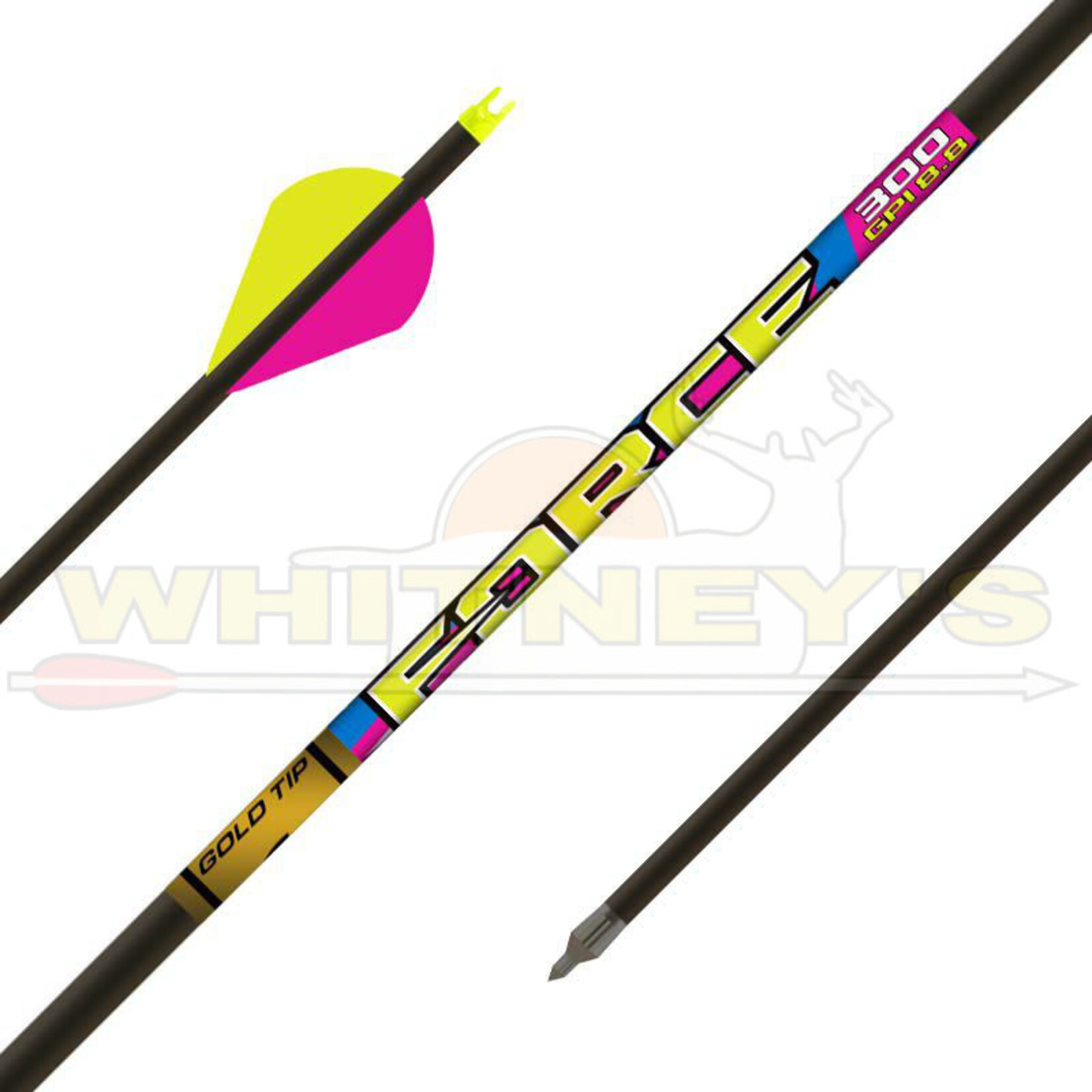 Gold Tip Gold Tip Force F.O.C. 2" Rapt-X Vanes Arrows, 6PK-