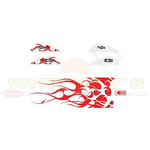 Bohning Company, LTD Bohning Blazer Vanes/Wrap Combo Red & White Flame- 101040RWF