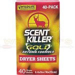Wildlife Research Center Wildlife Research Scent Killer Gold Autumn Formula Dryer Sheets, 40CT.