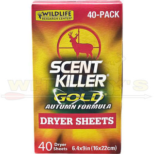 Wildlife Research Center Wildlife Research Scent Killer Gold Autumn Formula Dryer Sheets, 40CT.