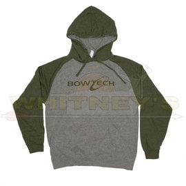Bowtech Apparel Bowtech Raglan Logo Hoodie, Green/Grey