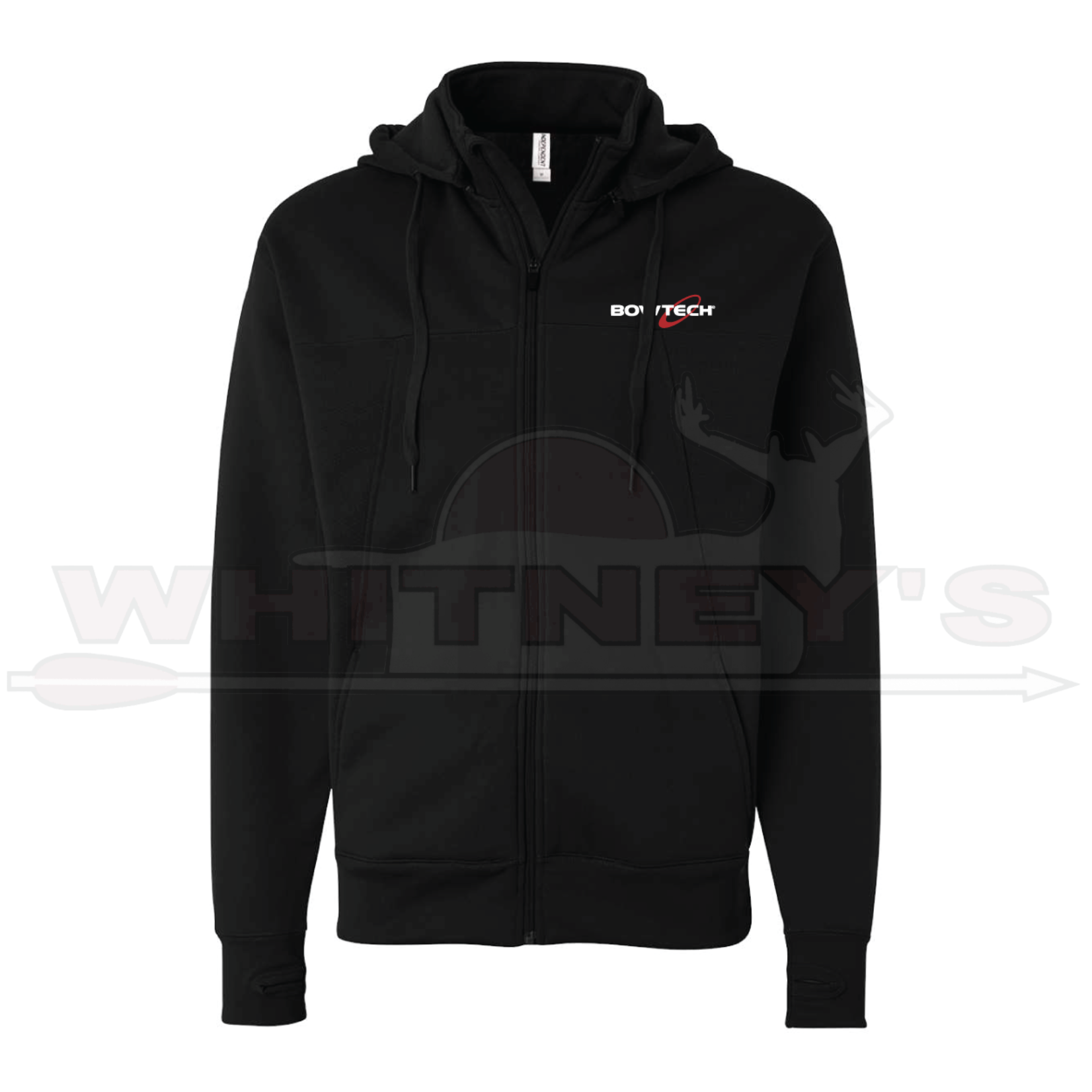 Bowtech Apparel Bowtech Logo Tech Zip Hoodie, Black