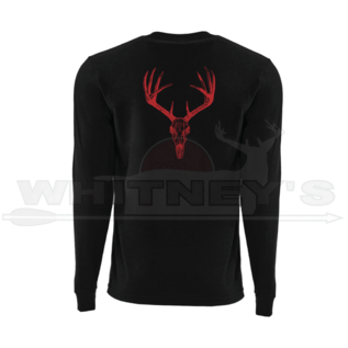 Bowtech Apparel Bowtech Deer Skull Long Sleeve Tee Shirt, Black