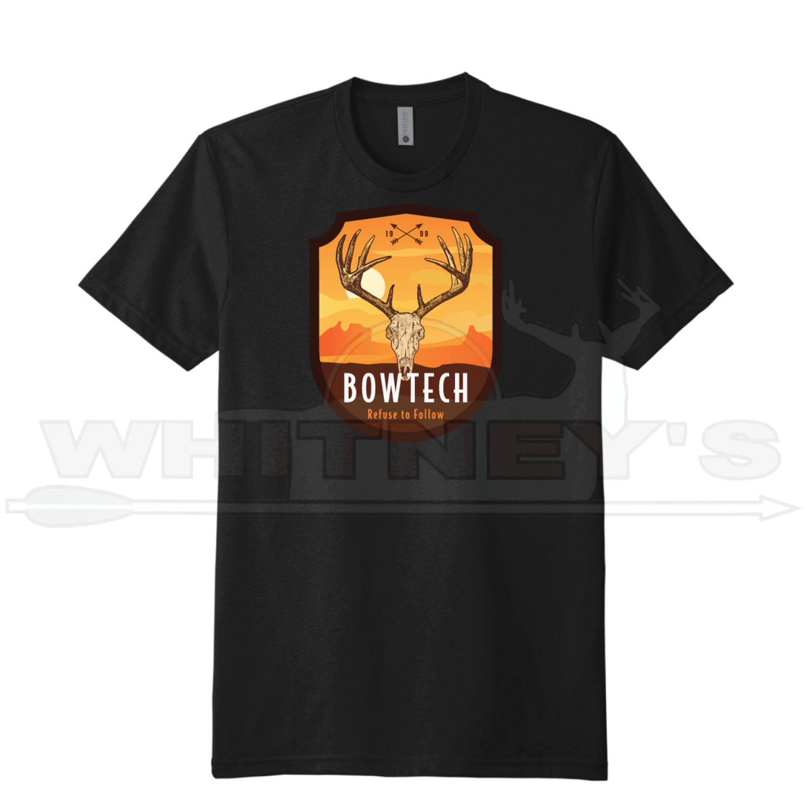 Bowtech Apparel Bowtech Southwest Skull Shield Tee Shirt - Black,