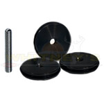 Dead Center Dead Center Stainless Inline Weight 1/4-20 Thread, Matte Black