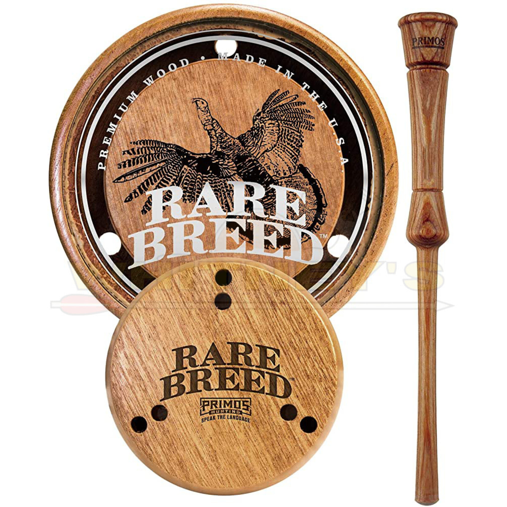 Primos Primos Hunting Rare Breed Glass Wood Grain Pot Call- 2903