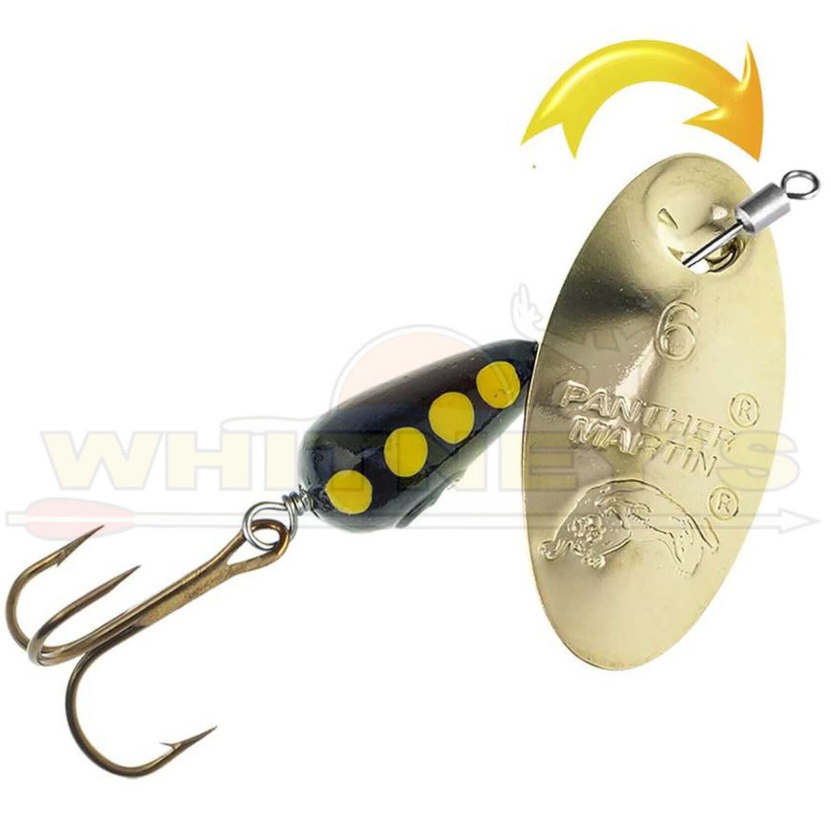 Panther Martin Panther Martin Inline Swivel 1/16 oz Gold Blade Blk/Ylw