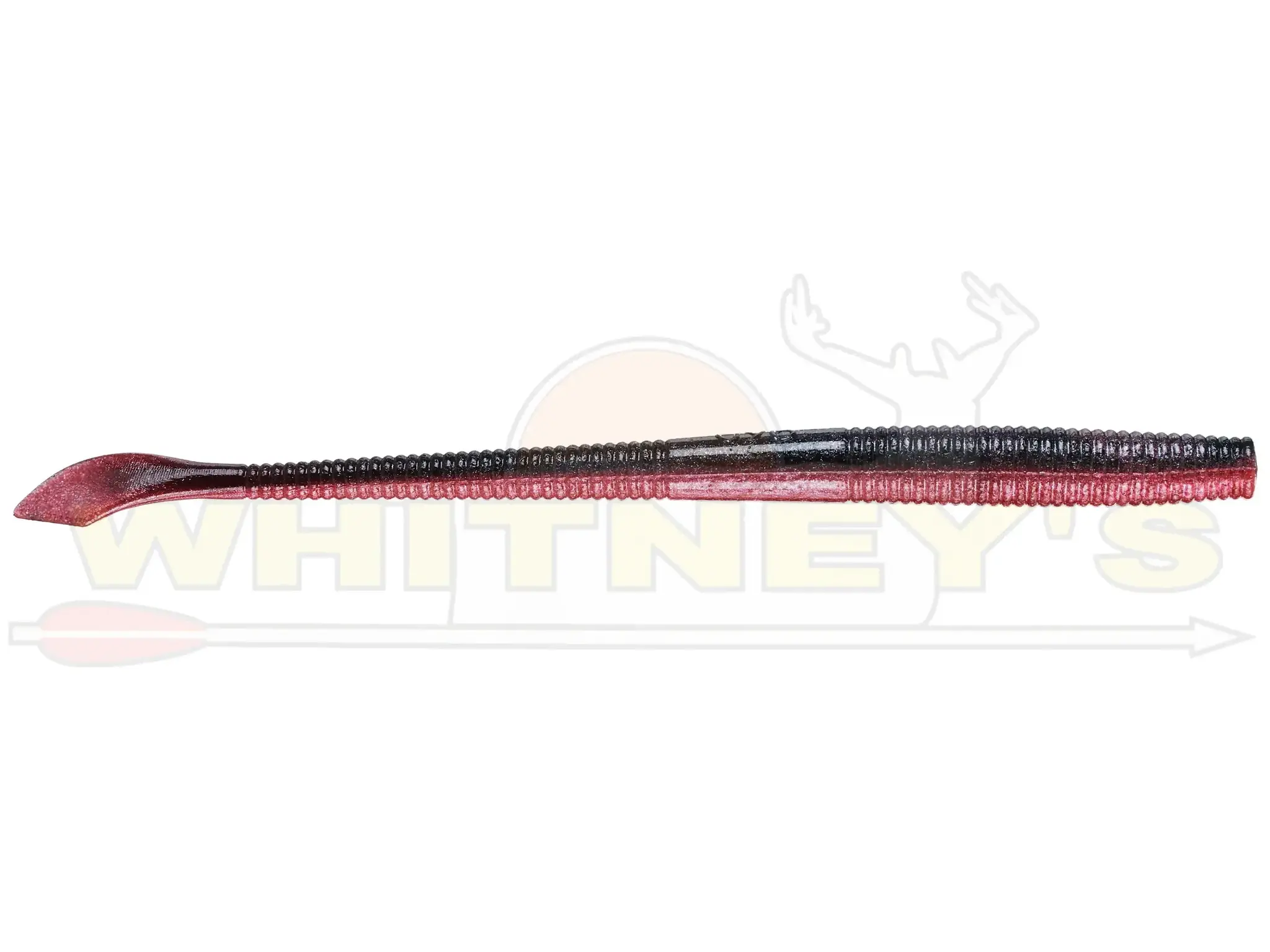 Yamamoto Baits 7.75 Kut Tail Worm, Red Shad (YAM-7GL-05-900)