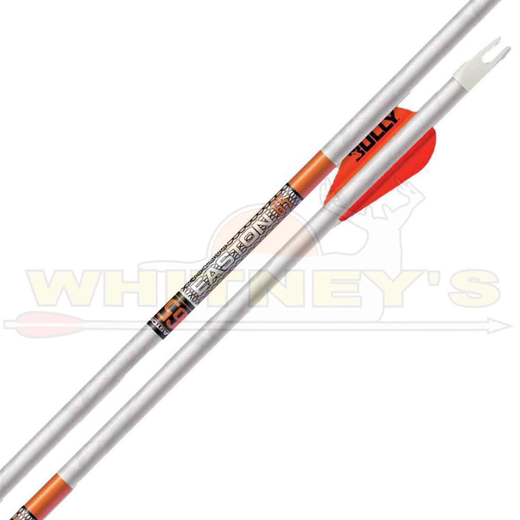 EASTON Easton Archery 6.5 White Out Arrows, 2" Bully Vanes, 6PK