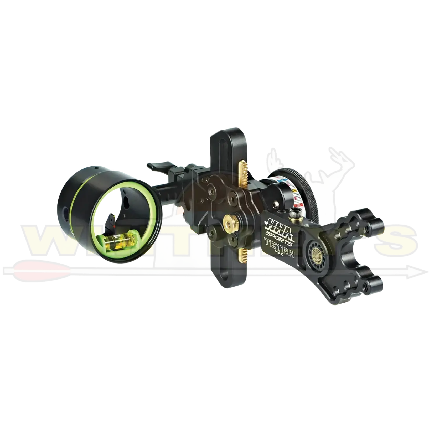 HHA Sports HHA Sports Tetra RYZ 2519 w/.019 2-Pin 1 5/8"Scope Green Top Pin, Yellow Bottom Pin- LEFT HAND