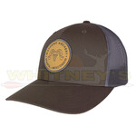 Mathews Apparel Mathews Full Curl Cap, Charcoal/Brown- 70406