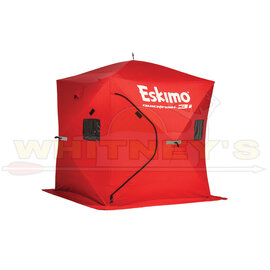 Eskimo Quickfish 3i Insulated Pop-Up Portable Hub-Style Ice Fishing Shelter, Red