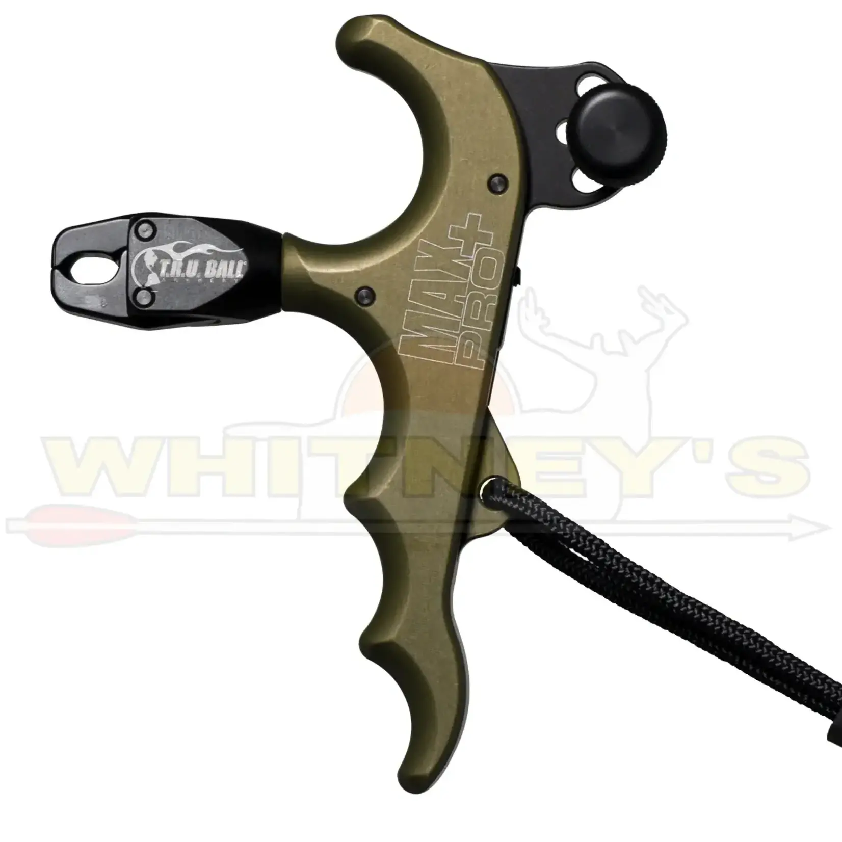 T.R.U. Ball T.R.U. Ball Max Pro  Plus 4-Finger Thumb Release, Tactical Bowhunting/Black