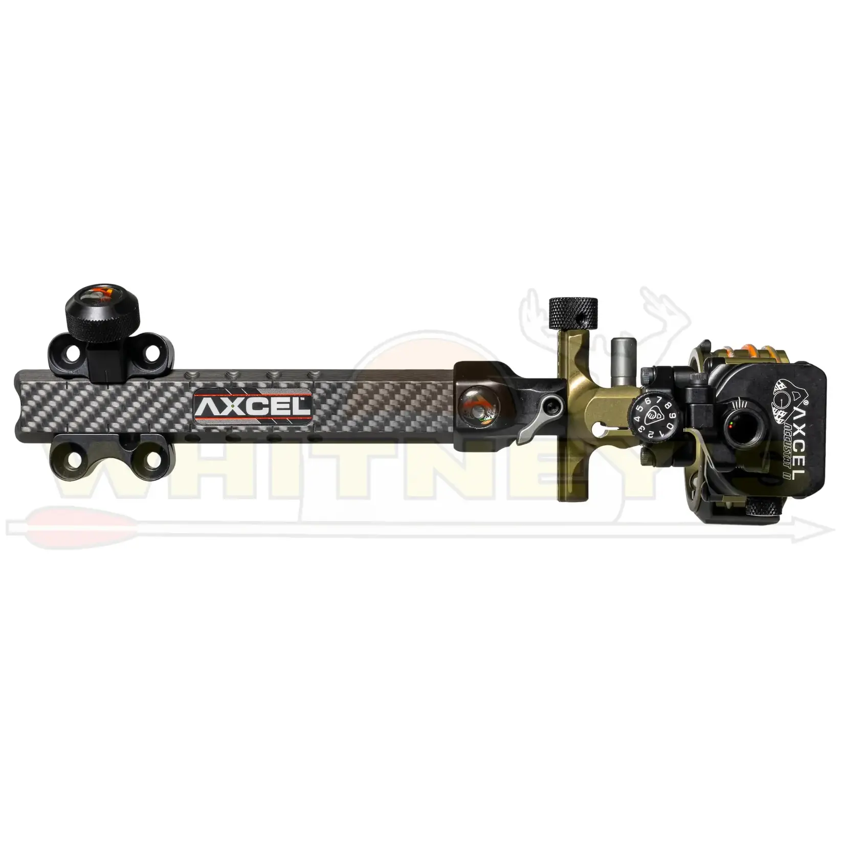 Axcel Archery Axcel ArmorTechLite Pro Sight Carbon Pro Bar 41mm 5-Pin 0.19 Fiber, Tactical Bowhunting/Black