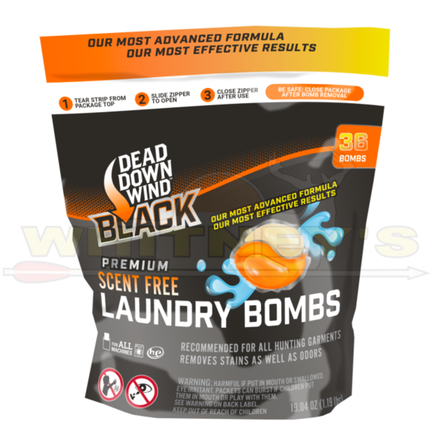 Dead Down Wind, LLC Dead Down Wind Black Premium Laundry Bombs, 36CT