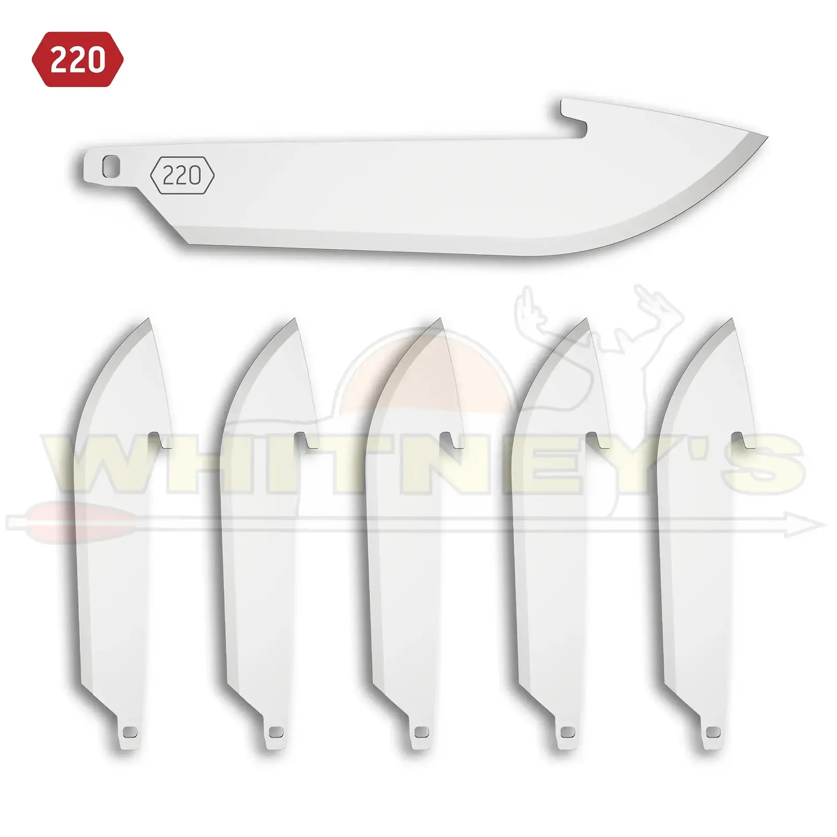Outdoor Edge Outdoor Edge 2.2" Drop-Point Replacement Blades, 6PK