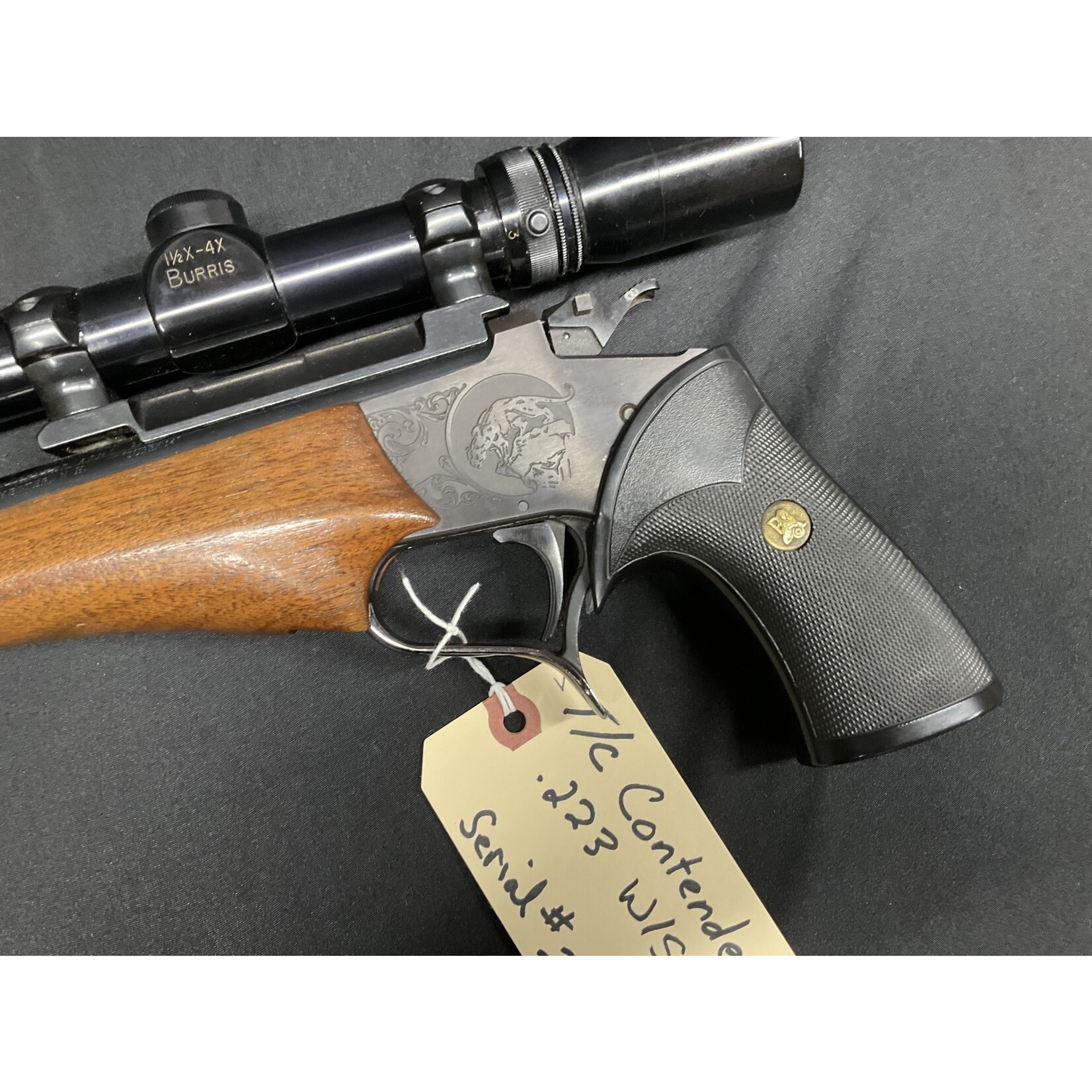 Thompson Center Arms Contender Pistol .223, Serial # 220781 W/ Burris 1 1/2-4x Scope
