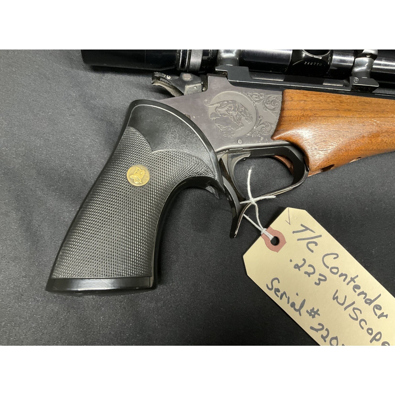 Thompson Center Arms Contender Pistol .223, Serial # 220781 W/ Burris 1 1/2-4x Scope