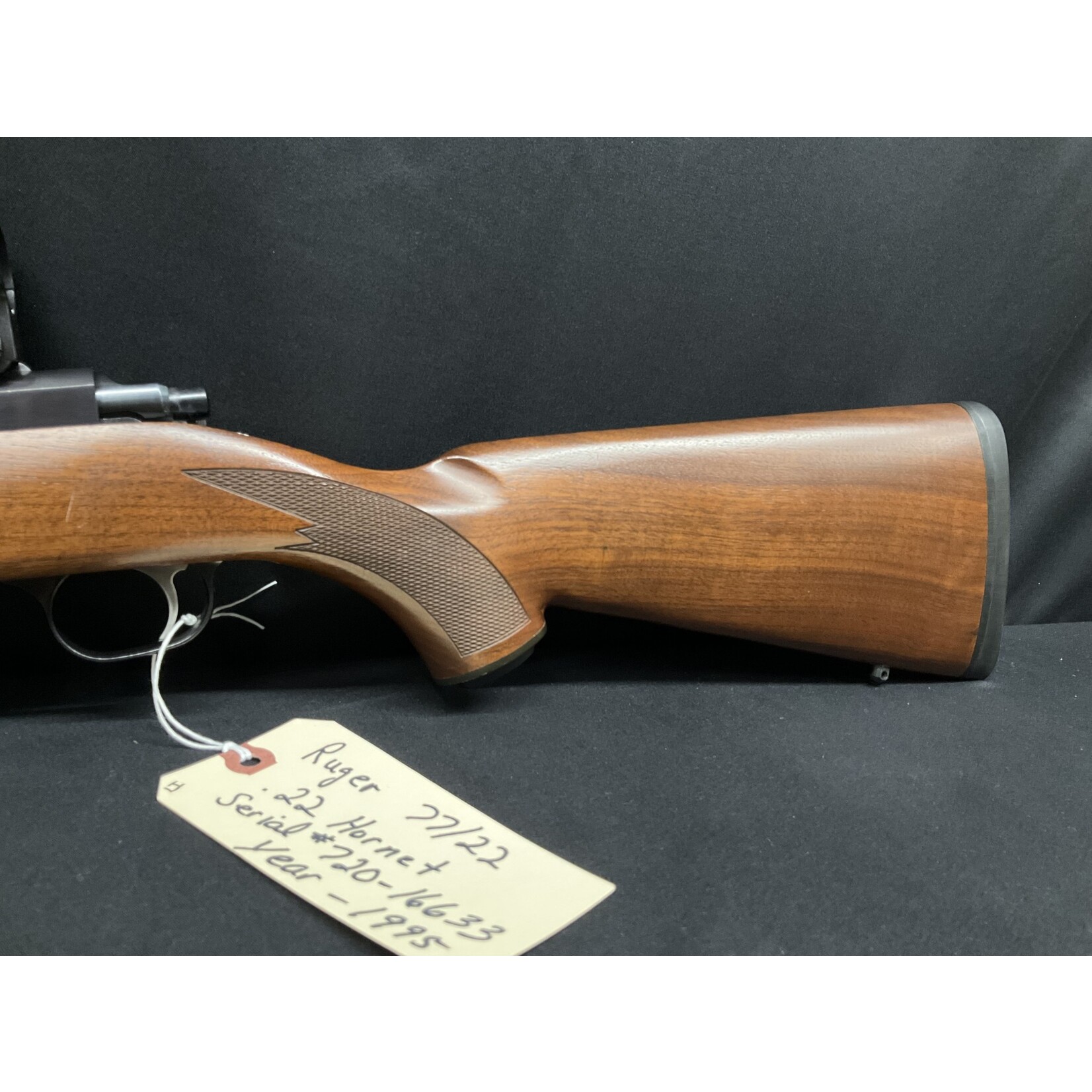 Ruger 77/22, .22 Hornet, Serial # 720-16633, Year 1995