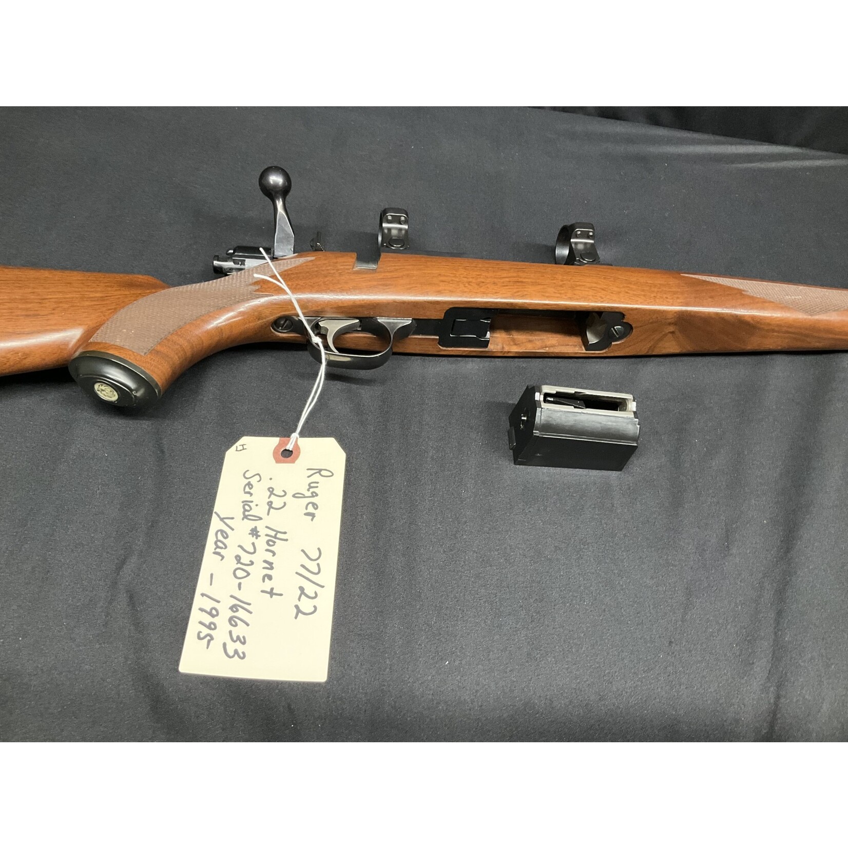 Ruger 77/22, .22 Hornet, Serial # 720-16633, Year 1995