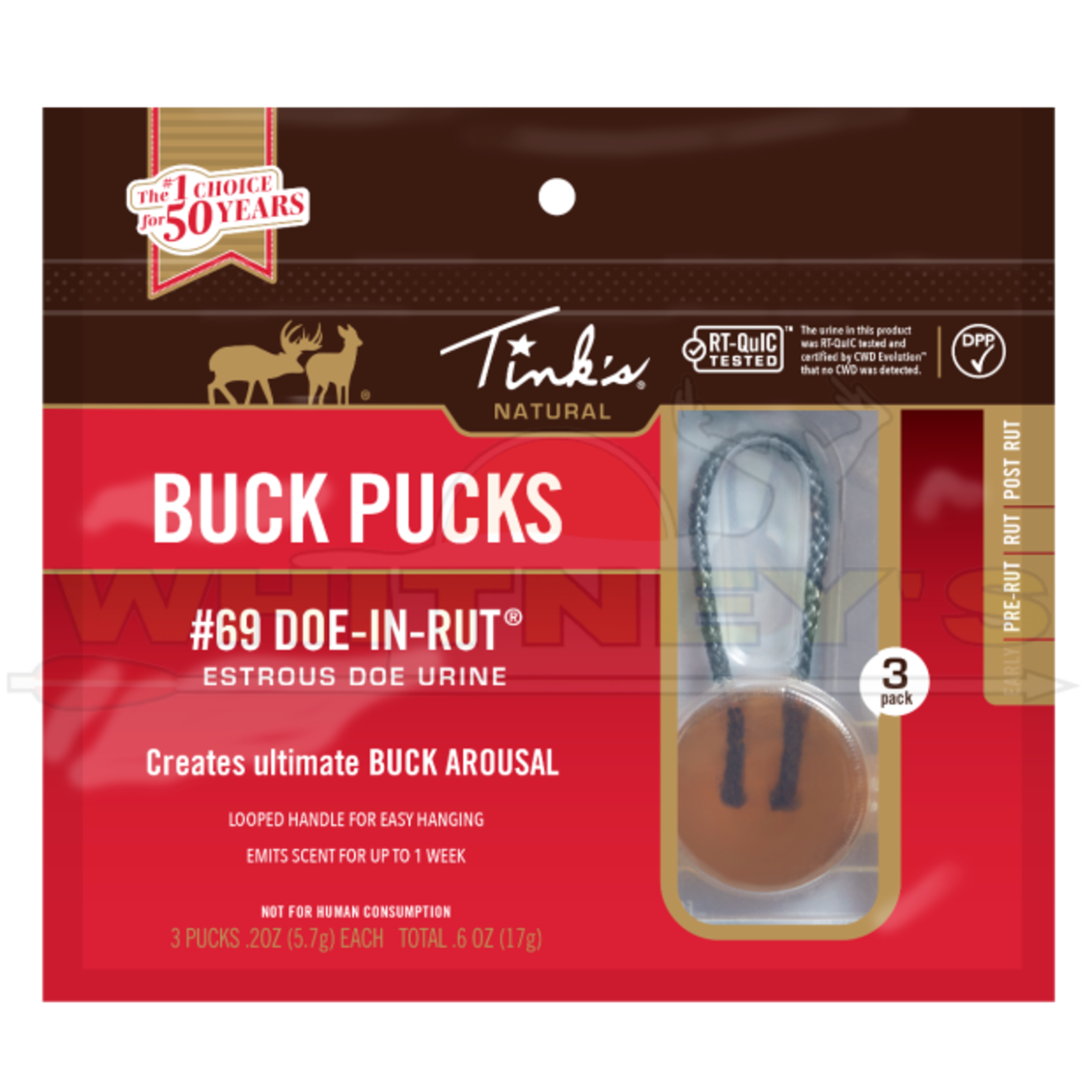 Tink's Tink's #69 Doe-in-Rut Pucks, 3PK- W6340