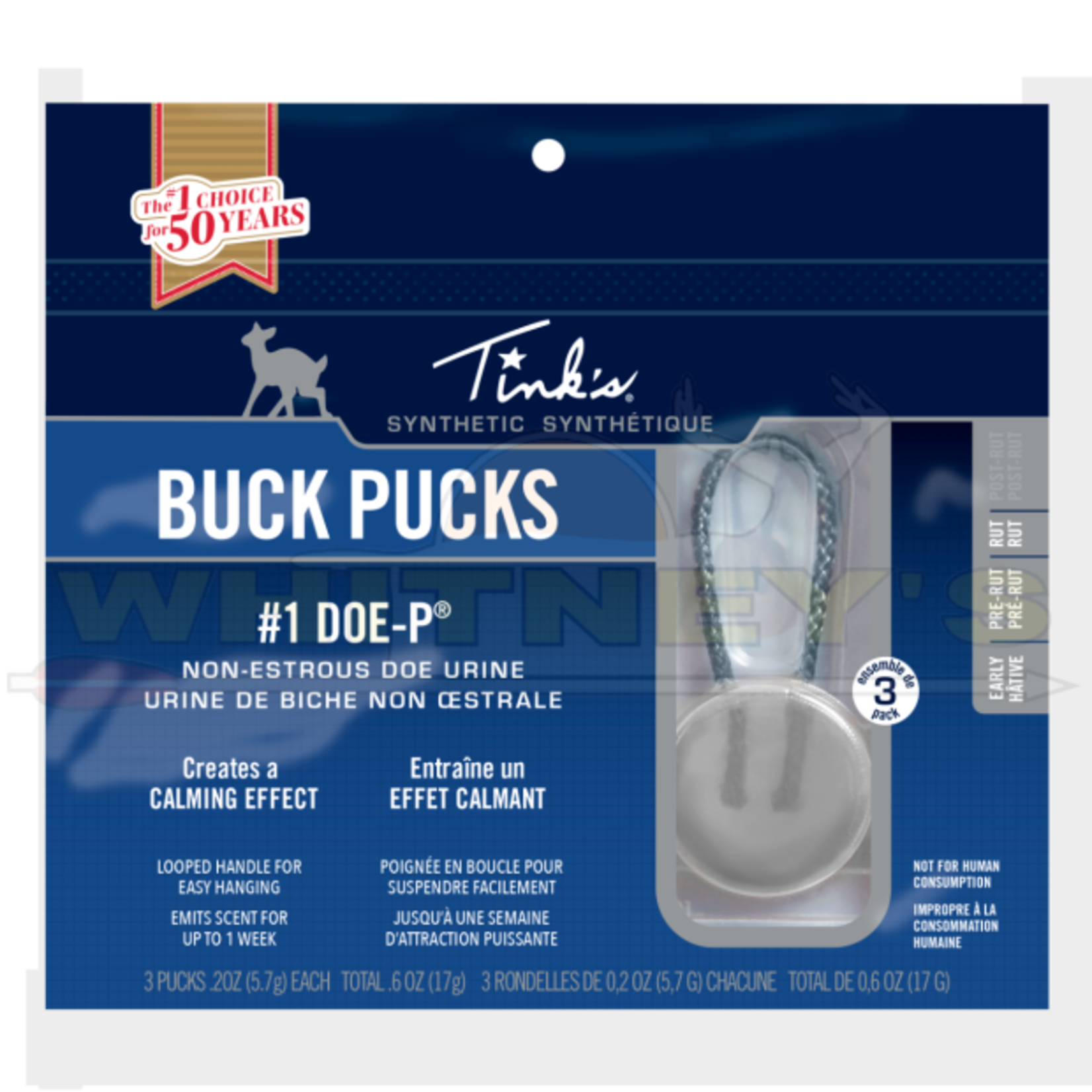 Tink's Tink's Synthetic #1 Doe-P Buck Pucks, 3PK- W5281 BL