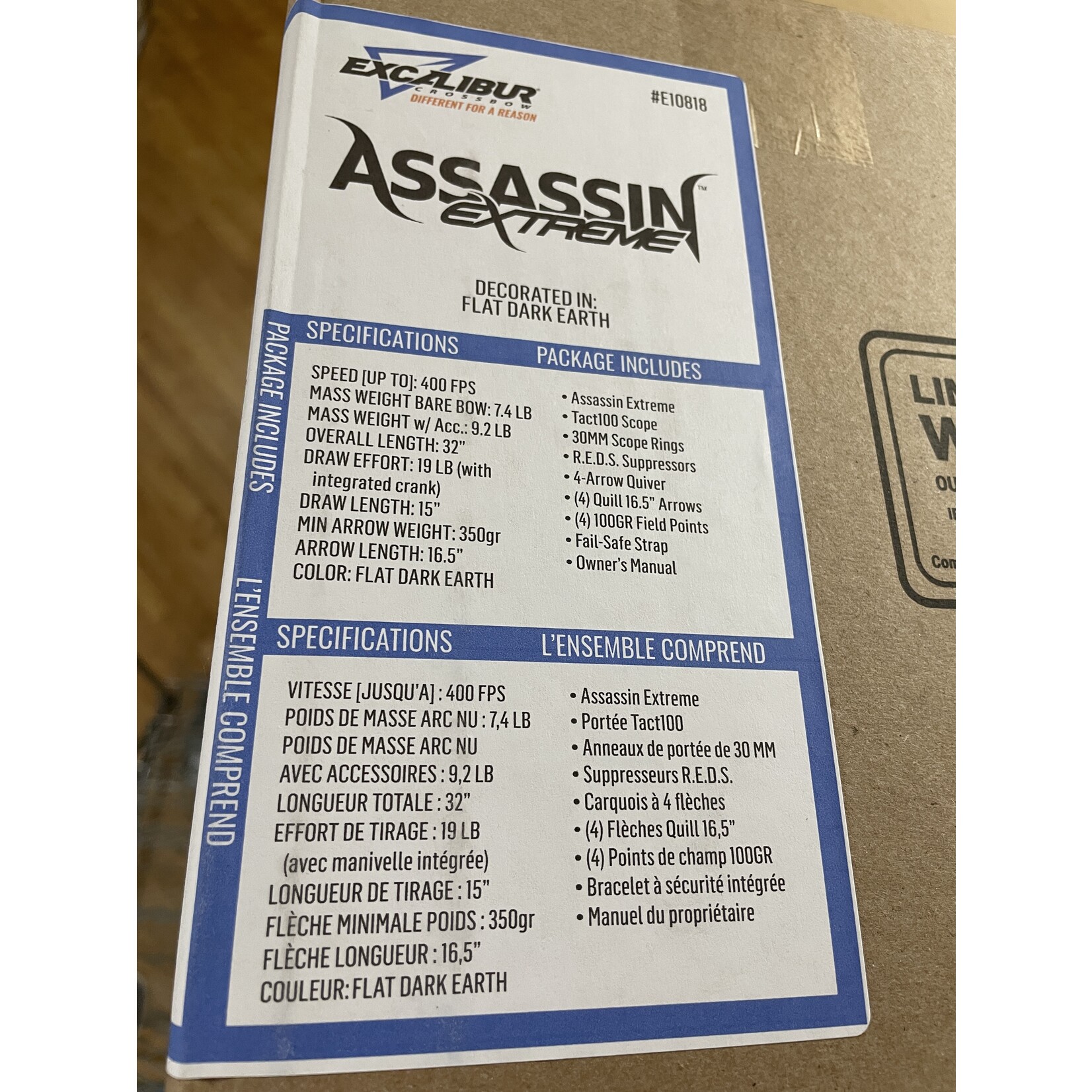 Excalibur Excalibur Assassin Extreme Crossbow