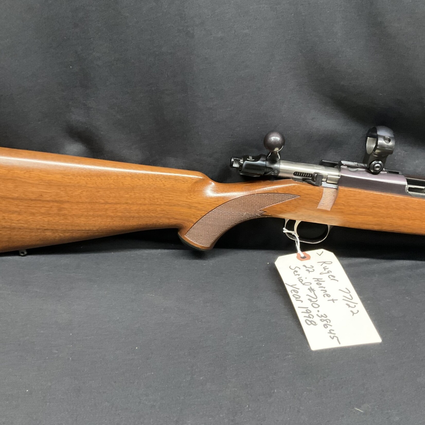 Ruger 77/22, 22 Hornet, Serial # 720-38645, Year 1998