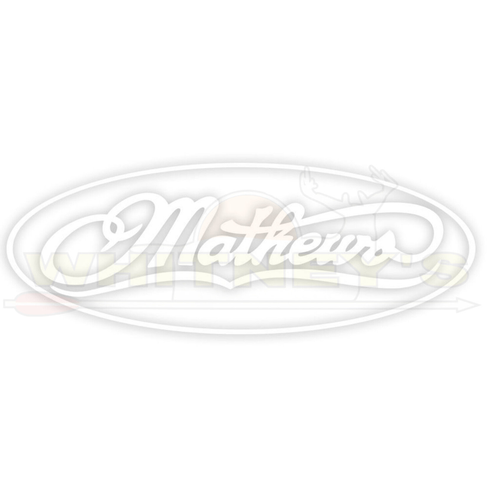 Mathews Mathews 7" Oval Decal, White