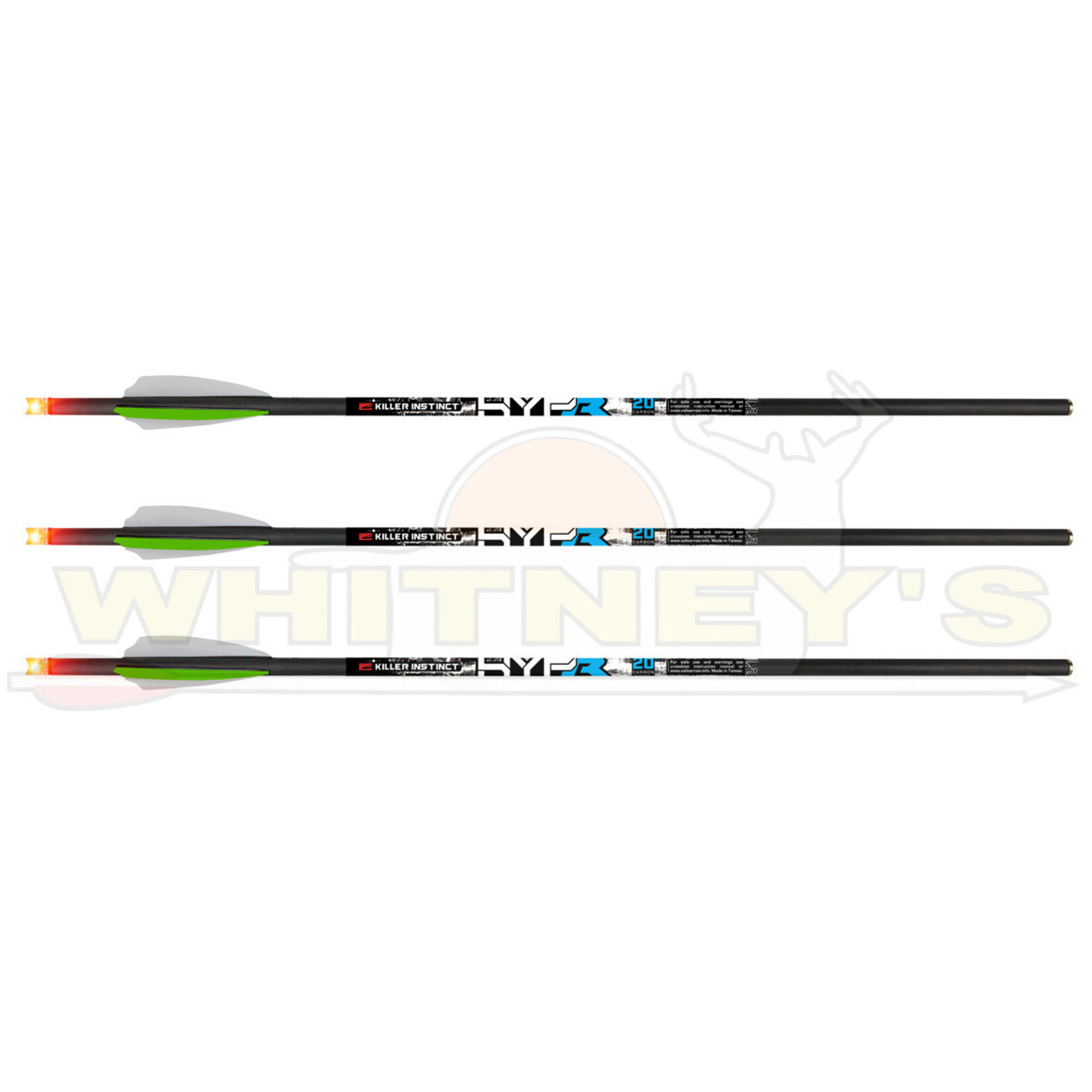 Killer Instinct Killer Instinct Lighted 20" Crossbow Bolts, 3PK