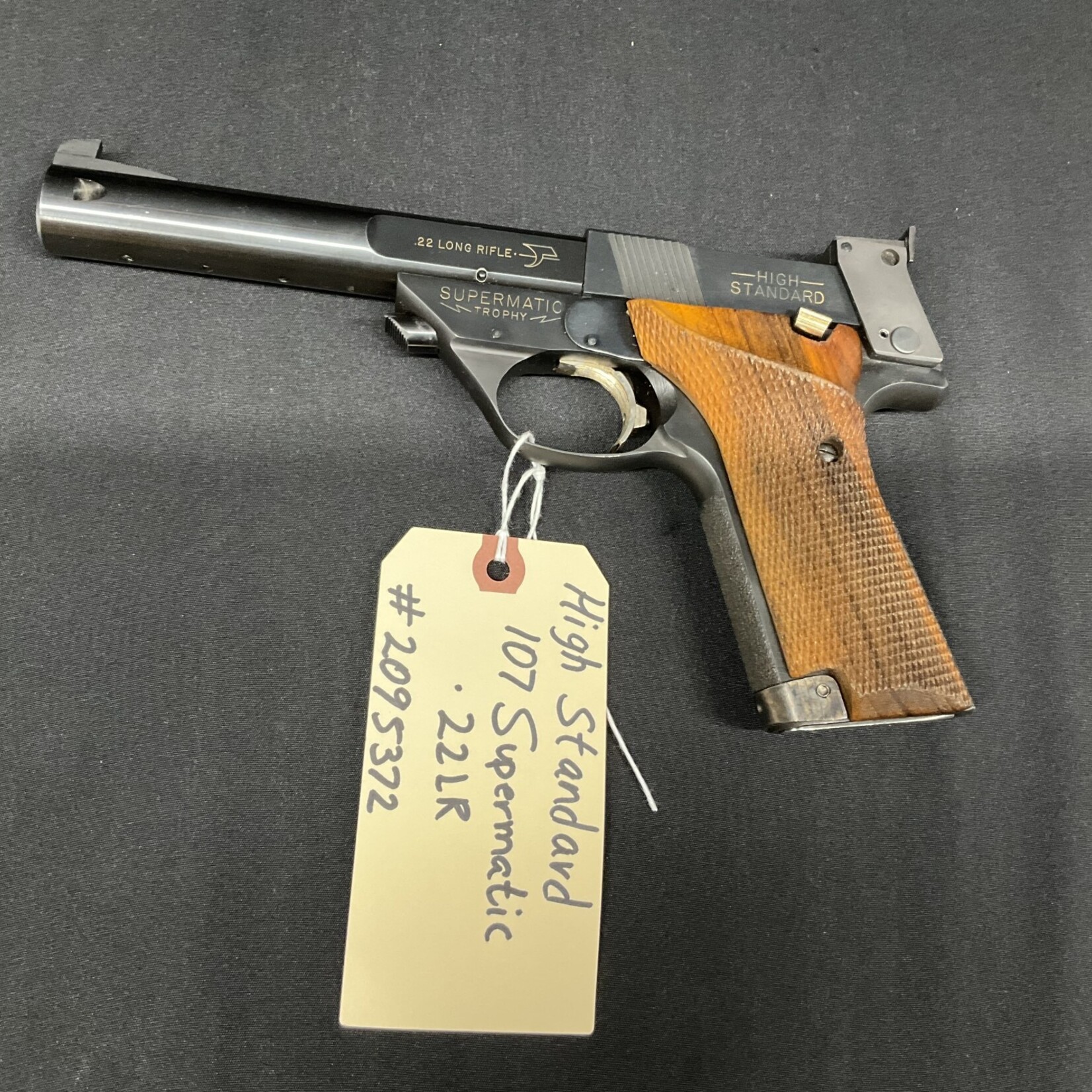 Alderfer Auction, 8-23-091-01-6B-09826 High Standard 107 Supermatic .22LR, Serial # 2095372