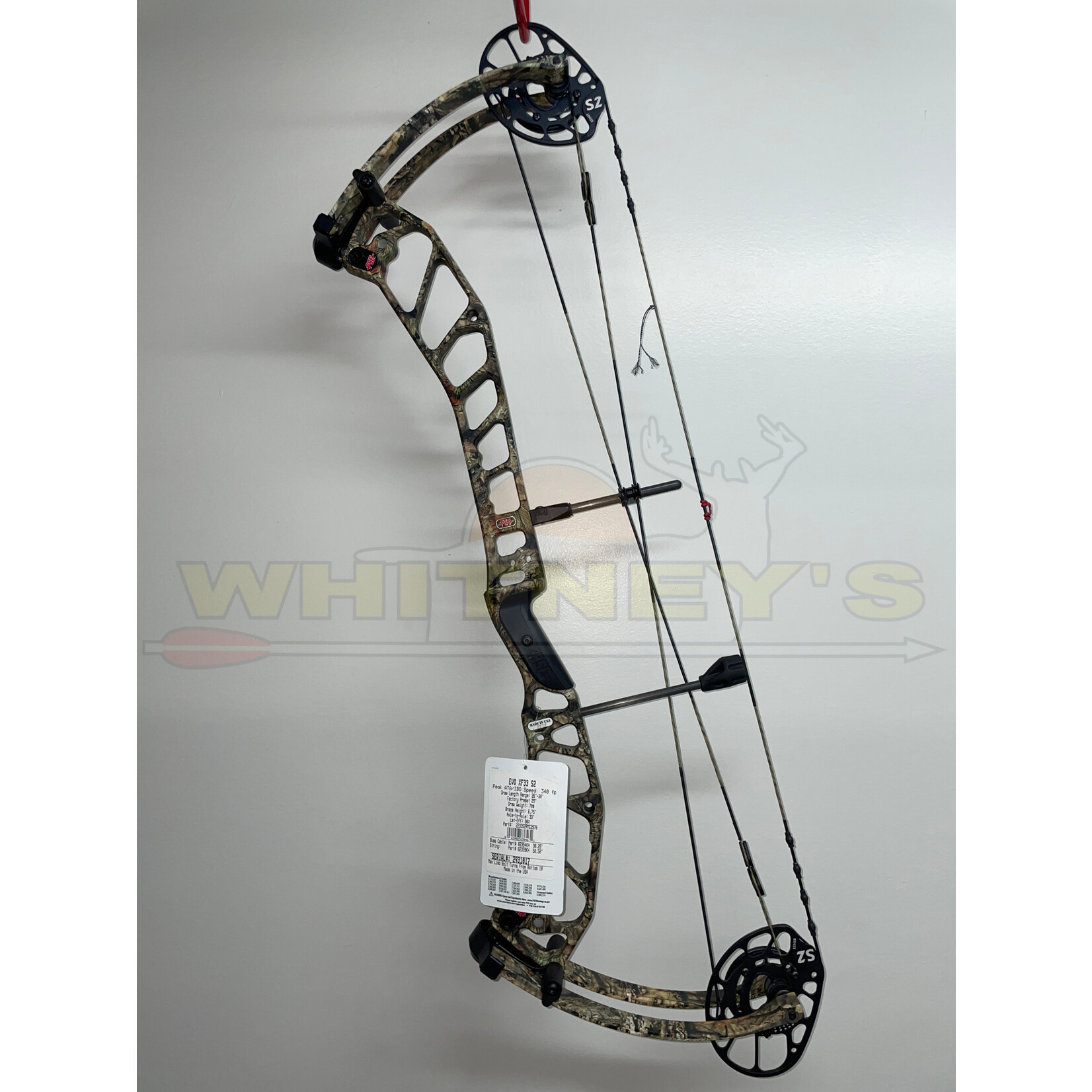 PSE Archery PSE EVO XF33 RH/70#, Mossy Oak Country