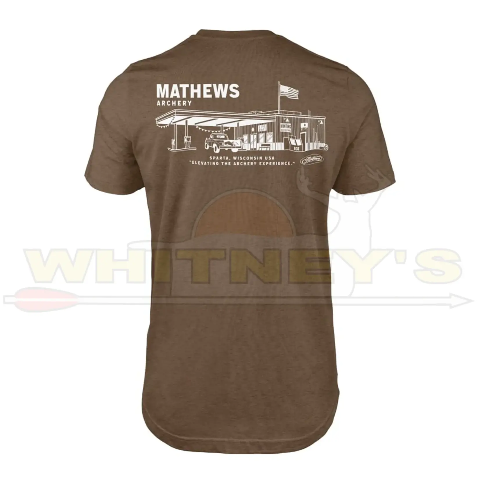 Mathews Apparel Mathews Filling Station Tee, Brown