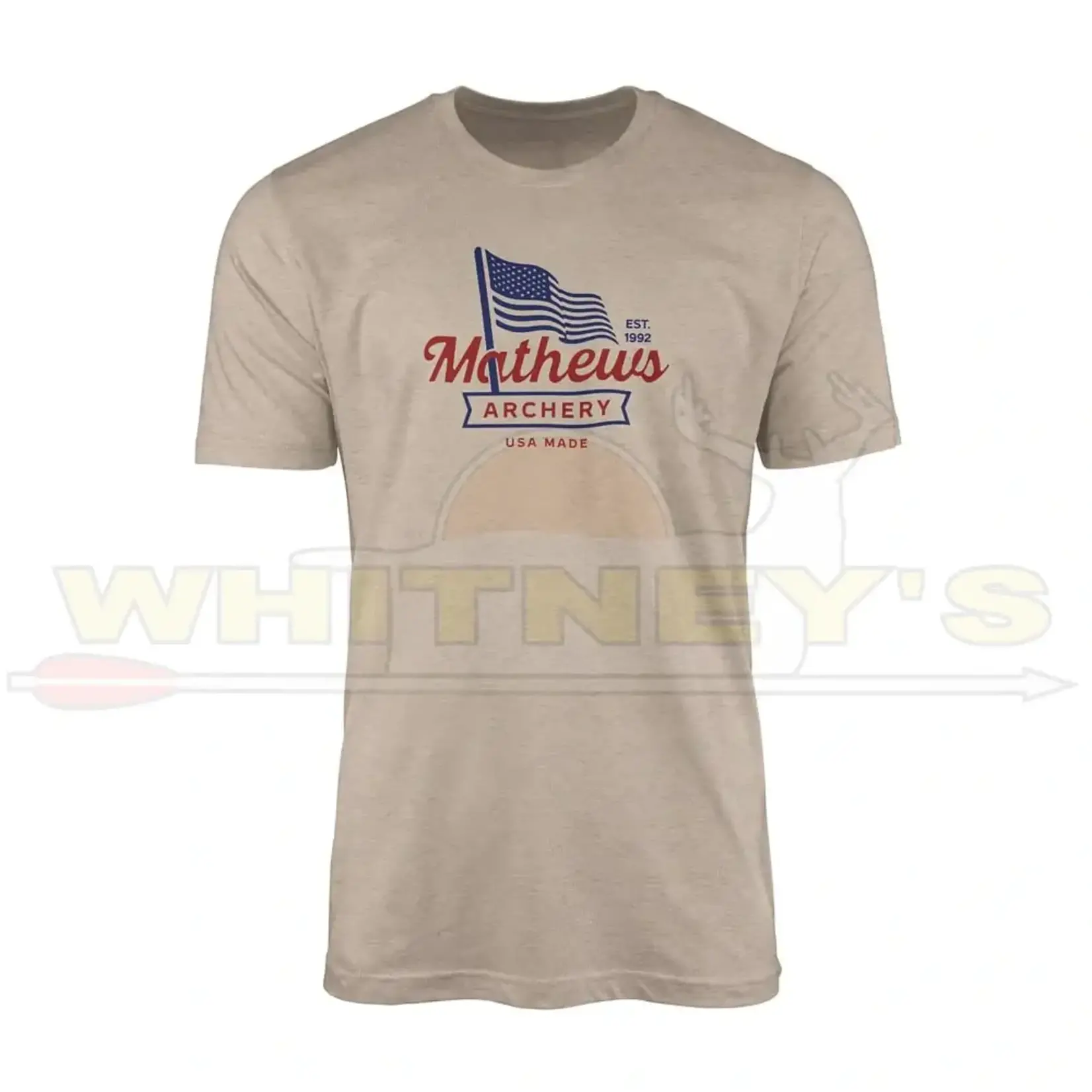 Mathews Apparel Mathews Flag Tee, Tan
