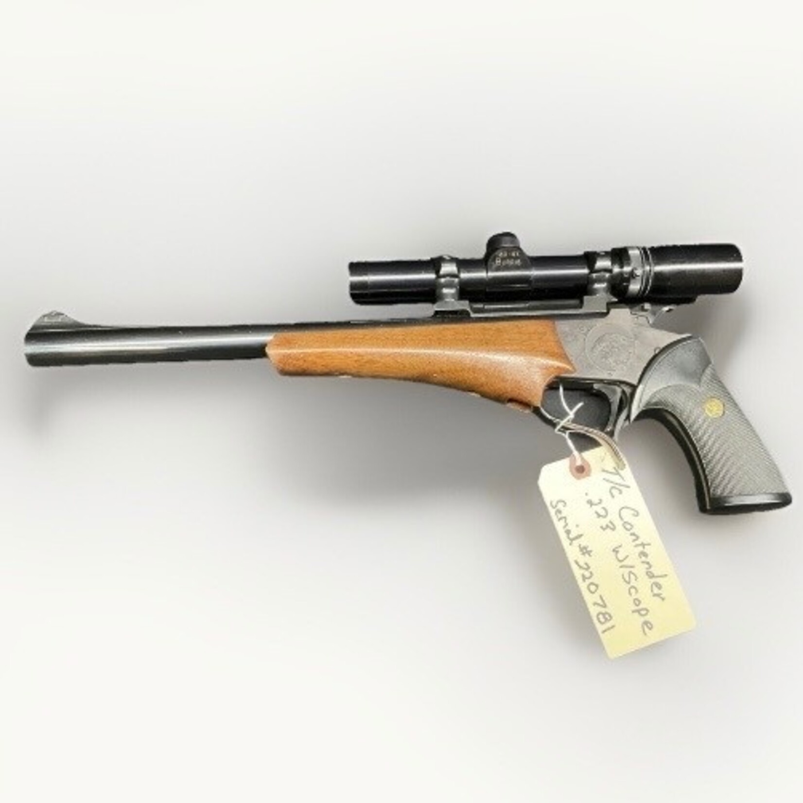 Thompson Center Arms Contender Pistol .223, Serial # 220781 W/ Burris 1 1/2-4x Scope