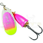 Rapala Classic Vibrax Pink Scale Chartreuse Tip UV, Painted- 1/4oz.- 60-20-314IC