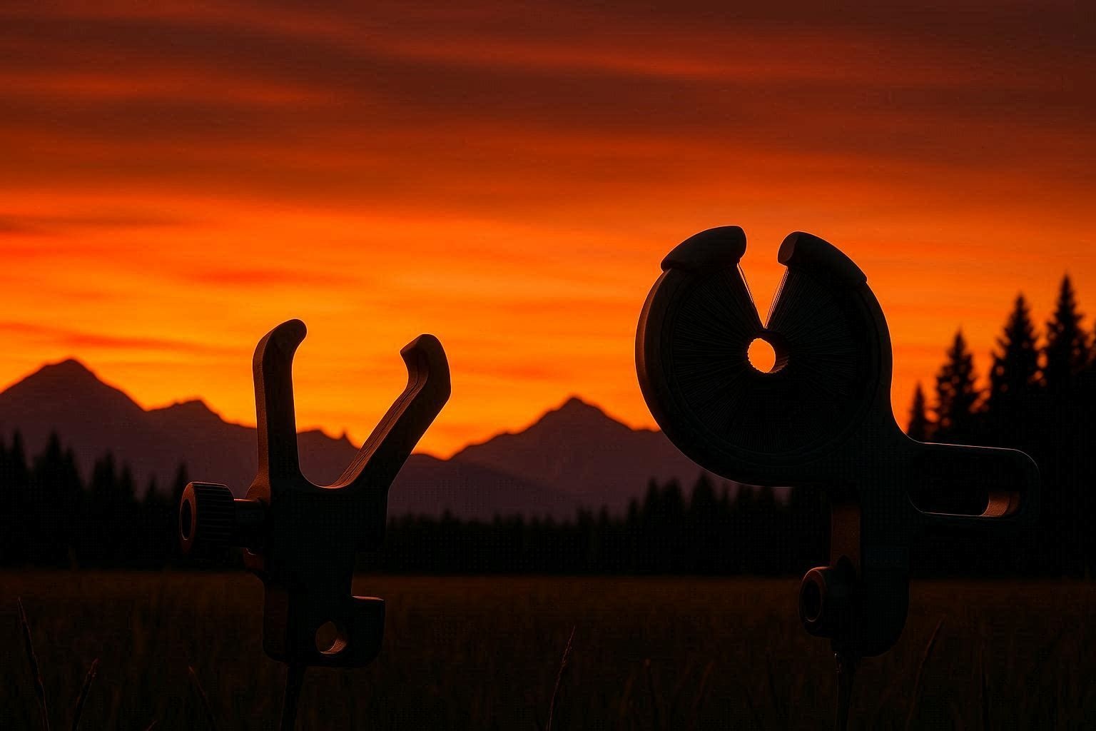 drop away rests and whisker biscuits in a field hunting archery rest.jpg