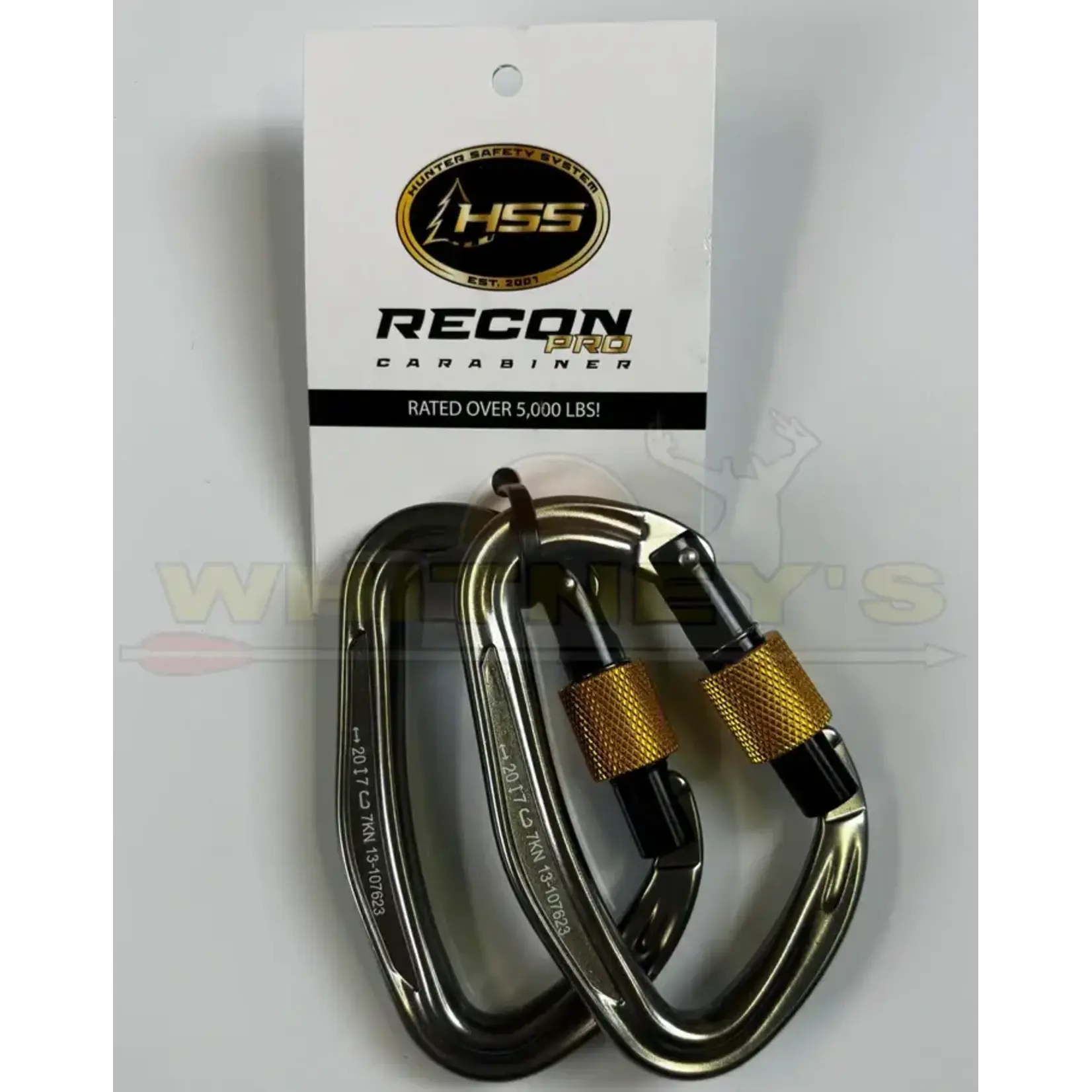 Hunter Safety System Hunter Safety Recon Pro  Ultralite, Hi-Strength Aluminum Carabiners, 2PK- HSS-2CAR